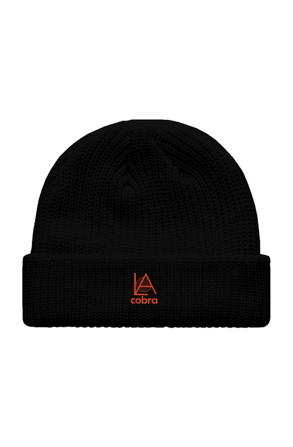 La Cobra sport mark Fisherman Beanie in Petrol