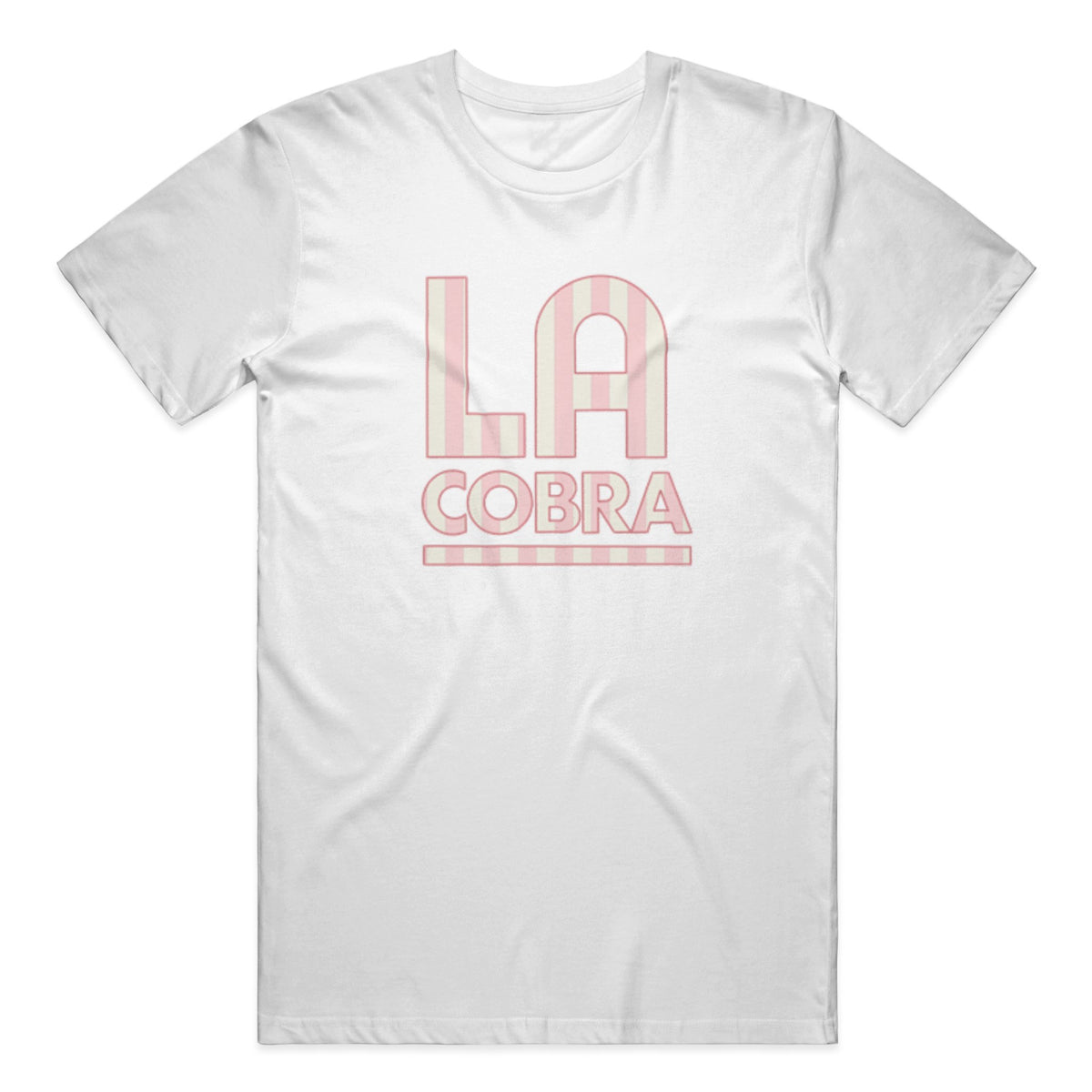 La Cobra Cabana stripe Pink Heavyweight Tee