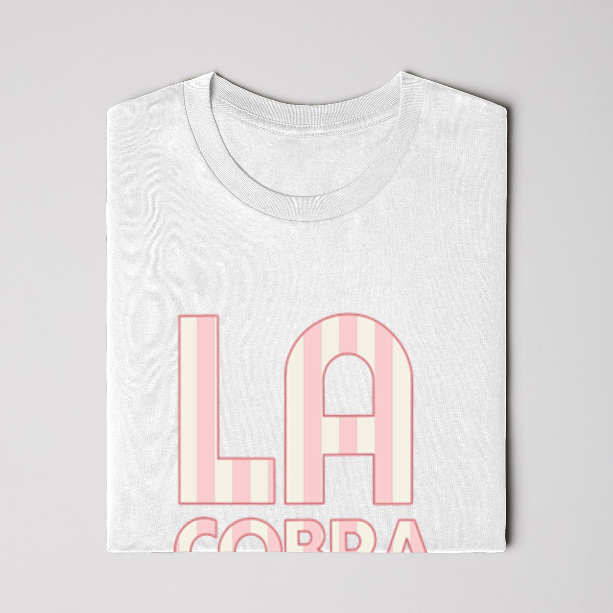 La Cobra Cabana stripe Pink Heavyweight Tee