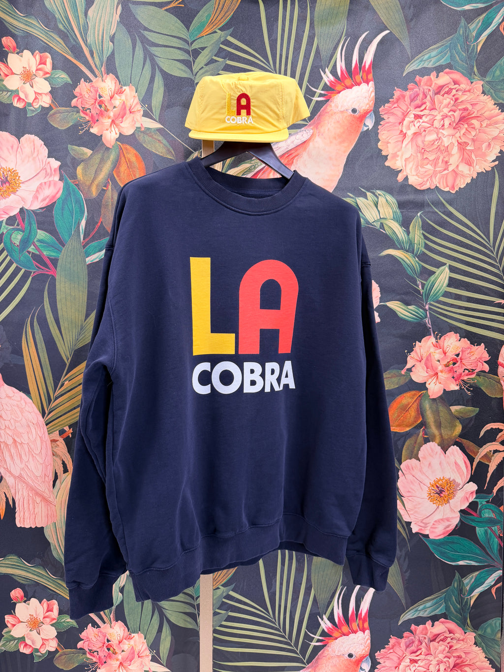 Heritage Block Heavyweight Crewneck - Navy