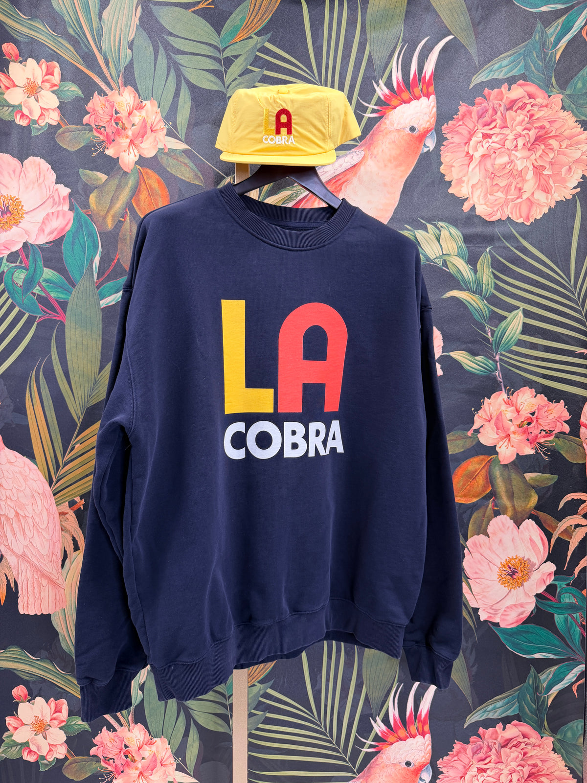 Heritage Block Heavyweight Crewneck - Navy